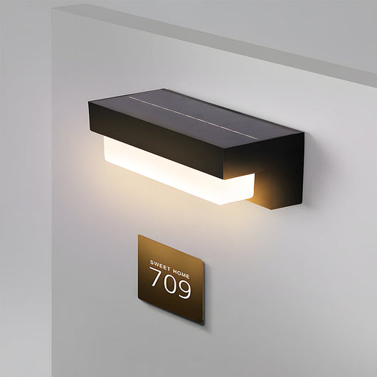 Aplique Solar Lineal LED Negro