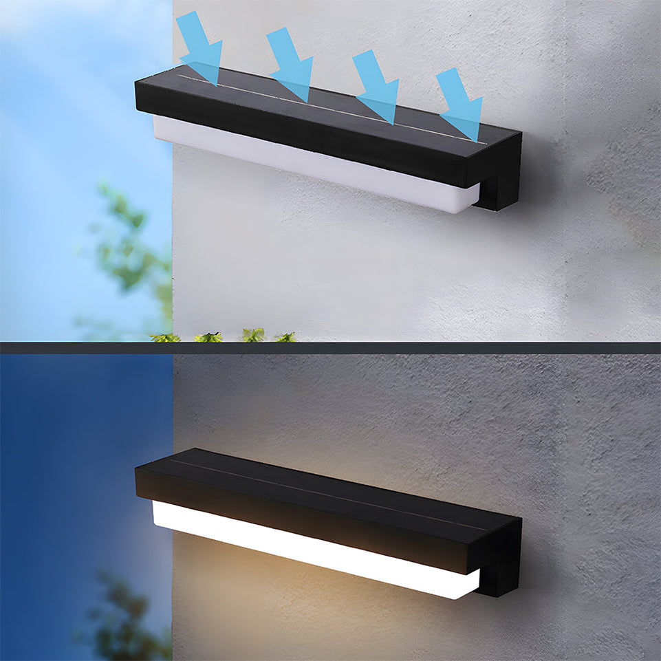 Aplique Solar Lineal LED Negro