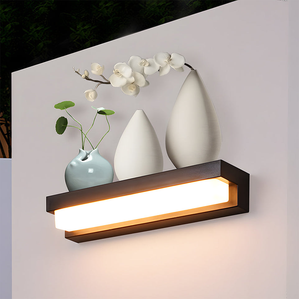 Aplique Solar Lineal LED Negro