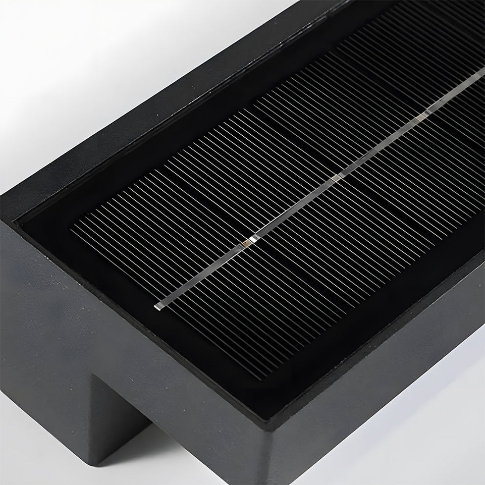 Aplique Solar Lineal LED Negro