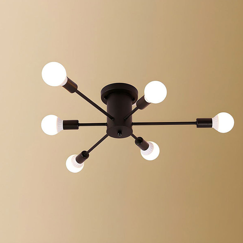 Lámpara colgante semiempotrada dorada