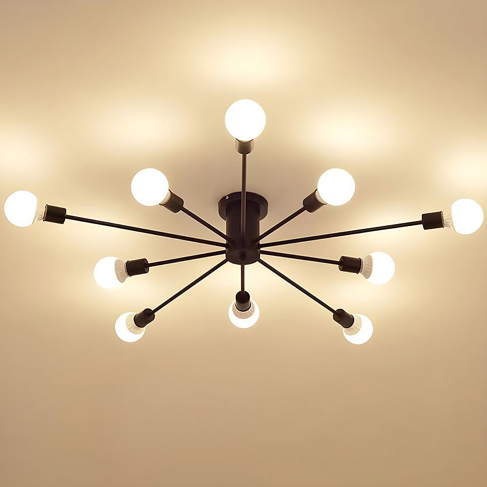 Lámpara colgante semiempotrada dorada