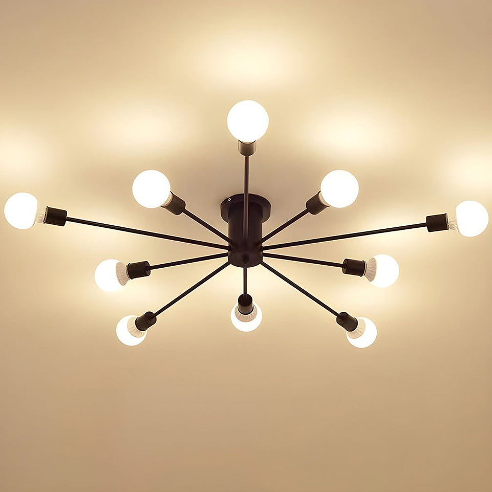 Lámpara colgante semiempotrada dorada