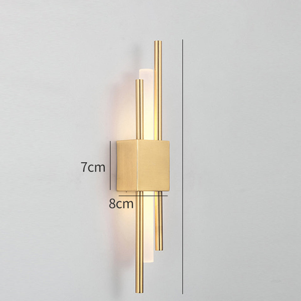 Aplique Pared Negro Oro Moderno