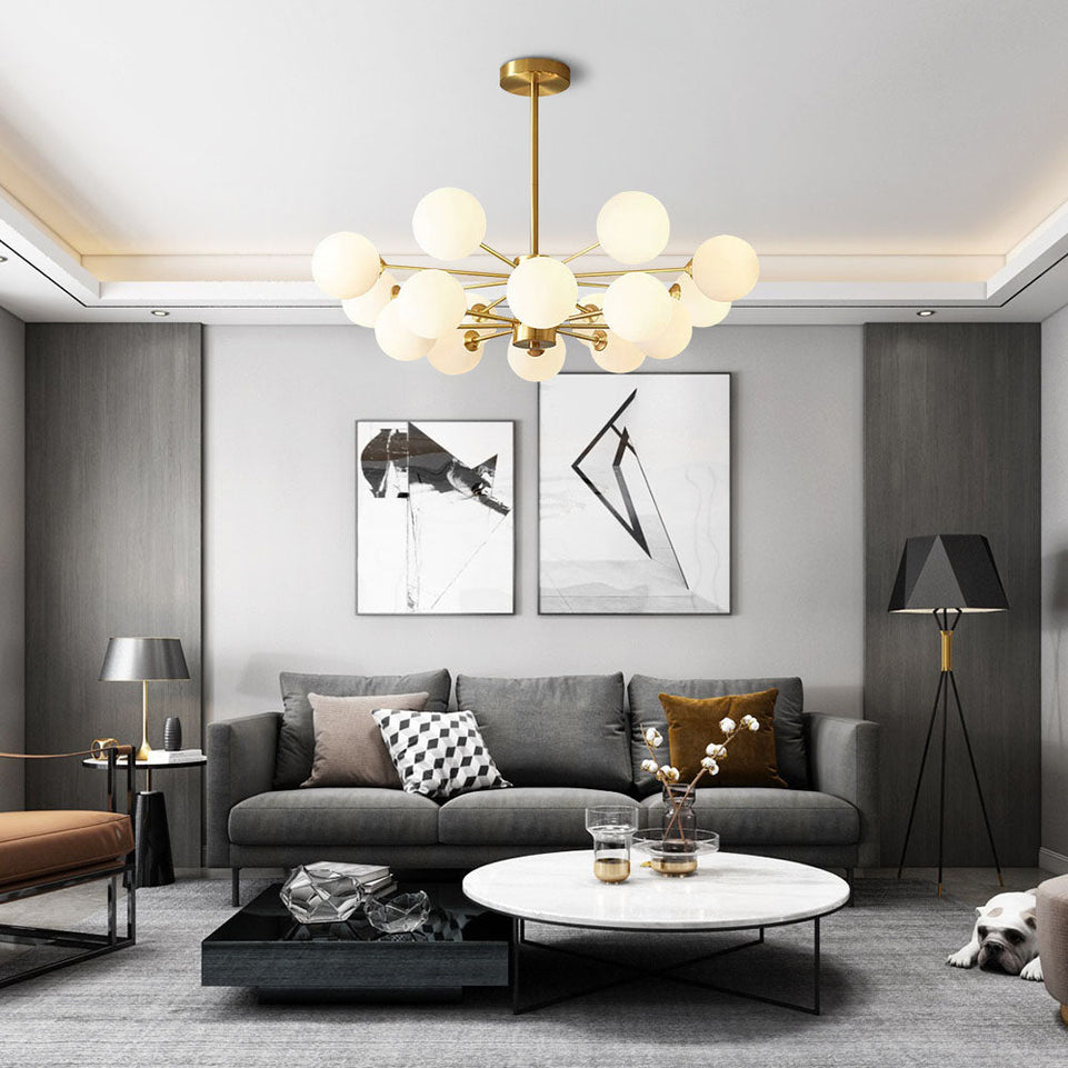 Lámpara Colgante Dorada De Latón