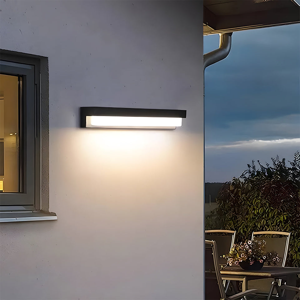Aplique Solar Lineal LED Negro
