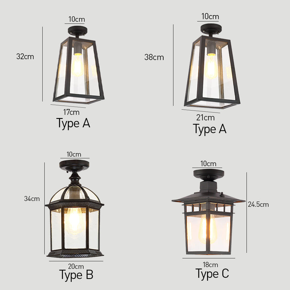 Lámparas Exteriores Vintage Negra IP65