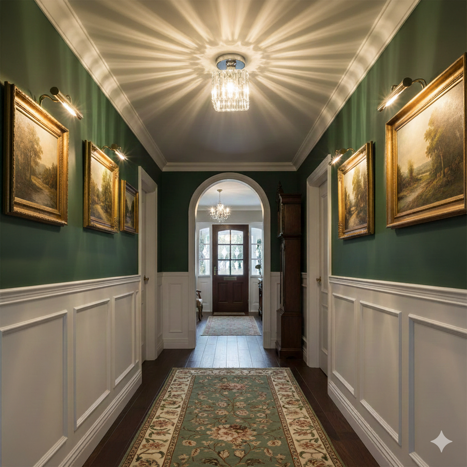 Plafón de Techo de Cristal Negro Élite Lumera