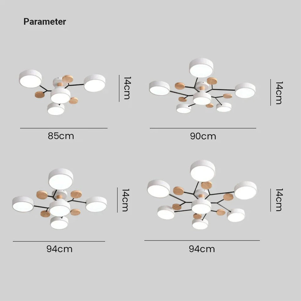 LED Circular de Hierro Moderna
