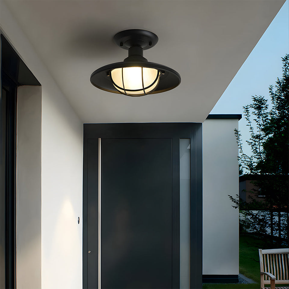 Luz Industrial Empotrada Acero Negro