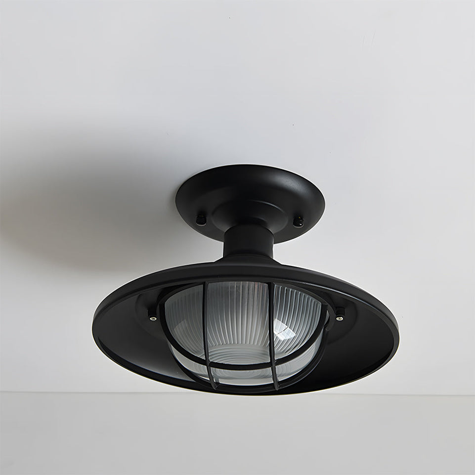 Luz Industrial Empotrada Acero Negro