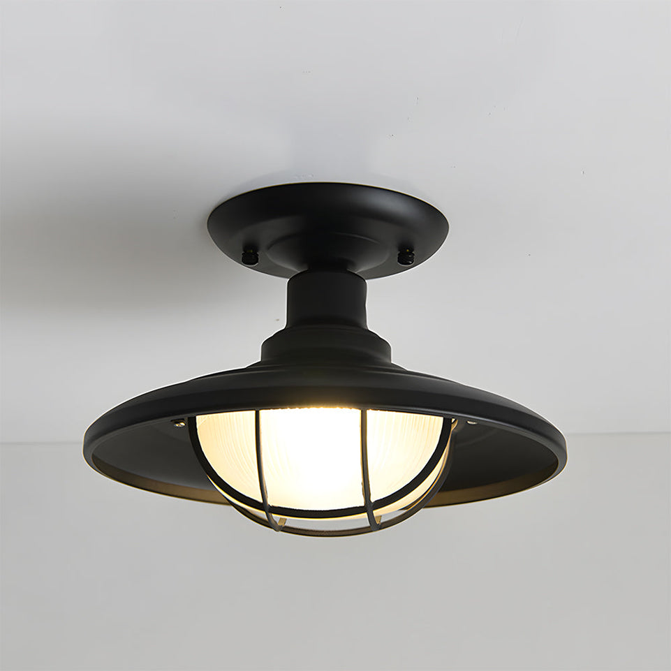 Luz Industrial Empotrada Acero Negro