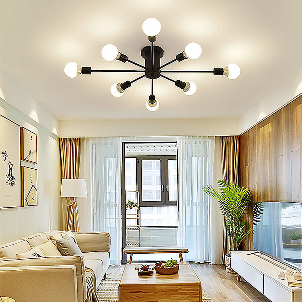 Lámpara colgante semiempotrada dorada