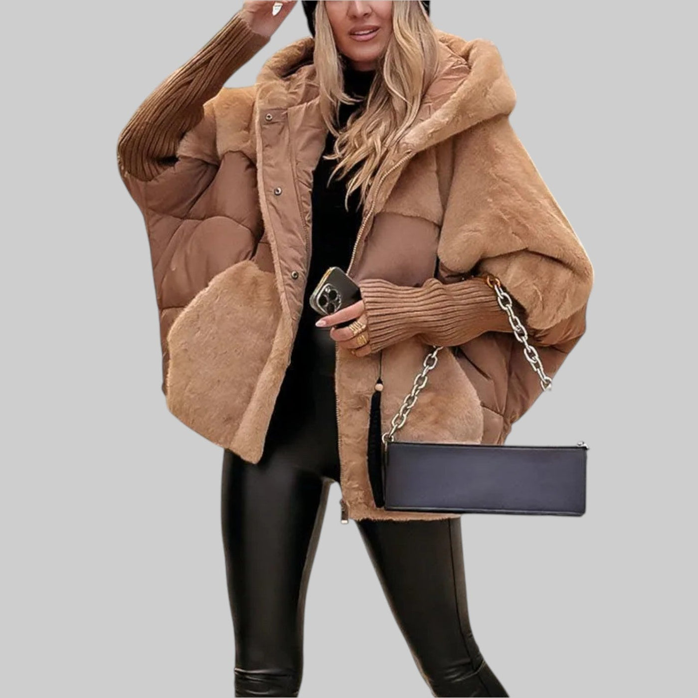 Chaqueta Bomber Riley para Invierno: Cálida, Moderna, con Capucha y Diseño Multicolor