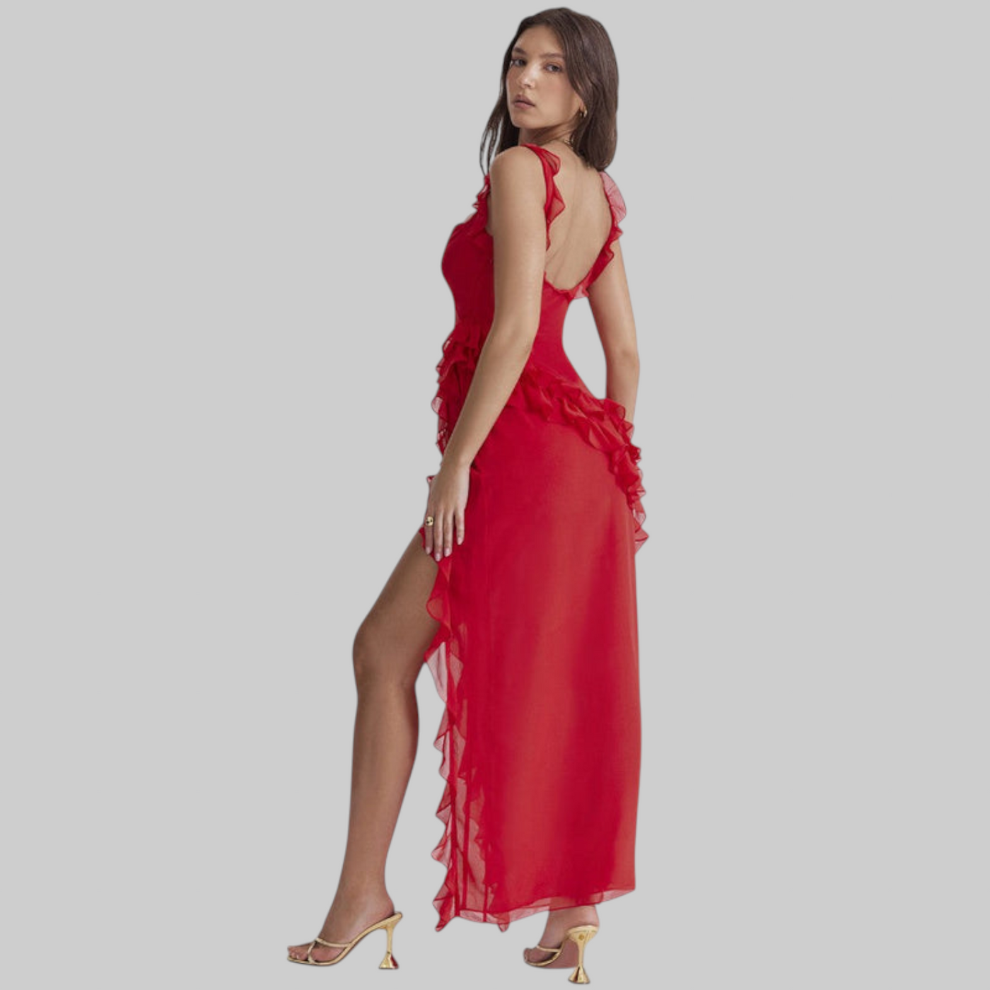 Amira | Vestido largo ciruela oscuro