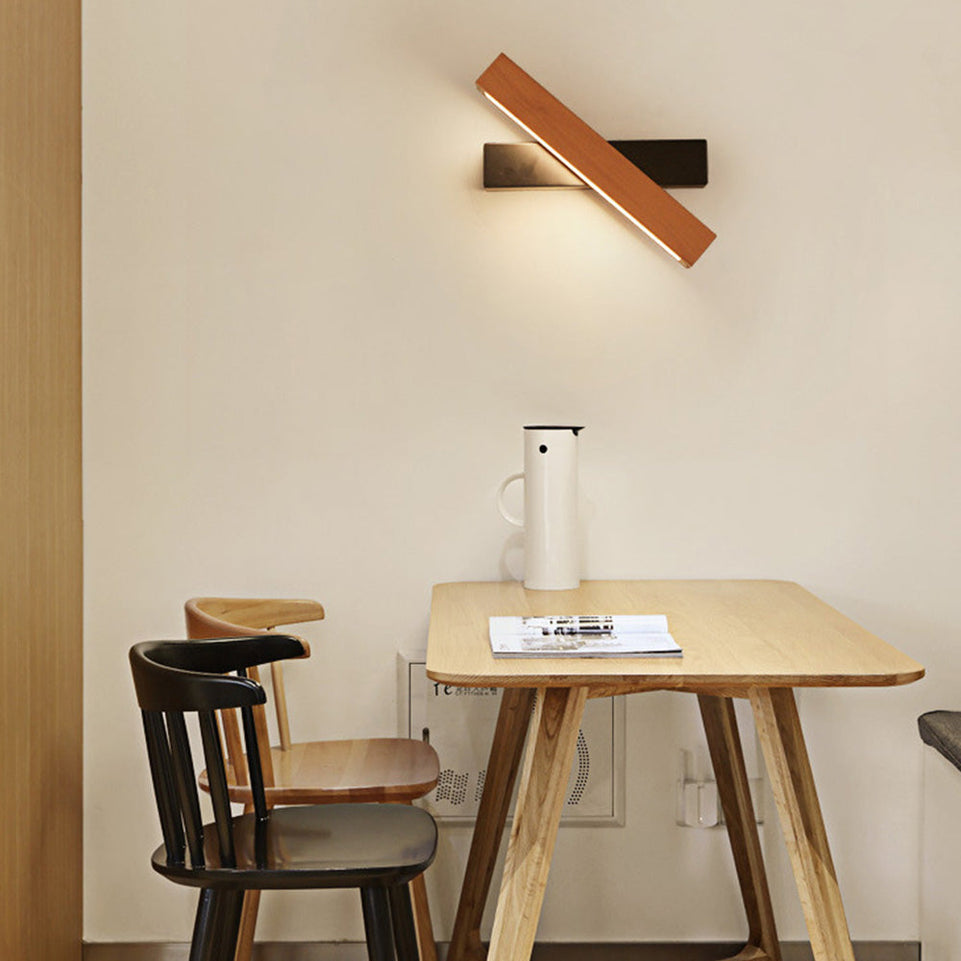 Aplique de pared giratorio de madera