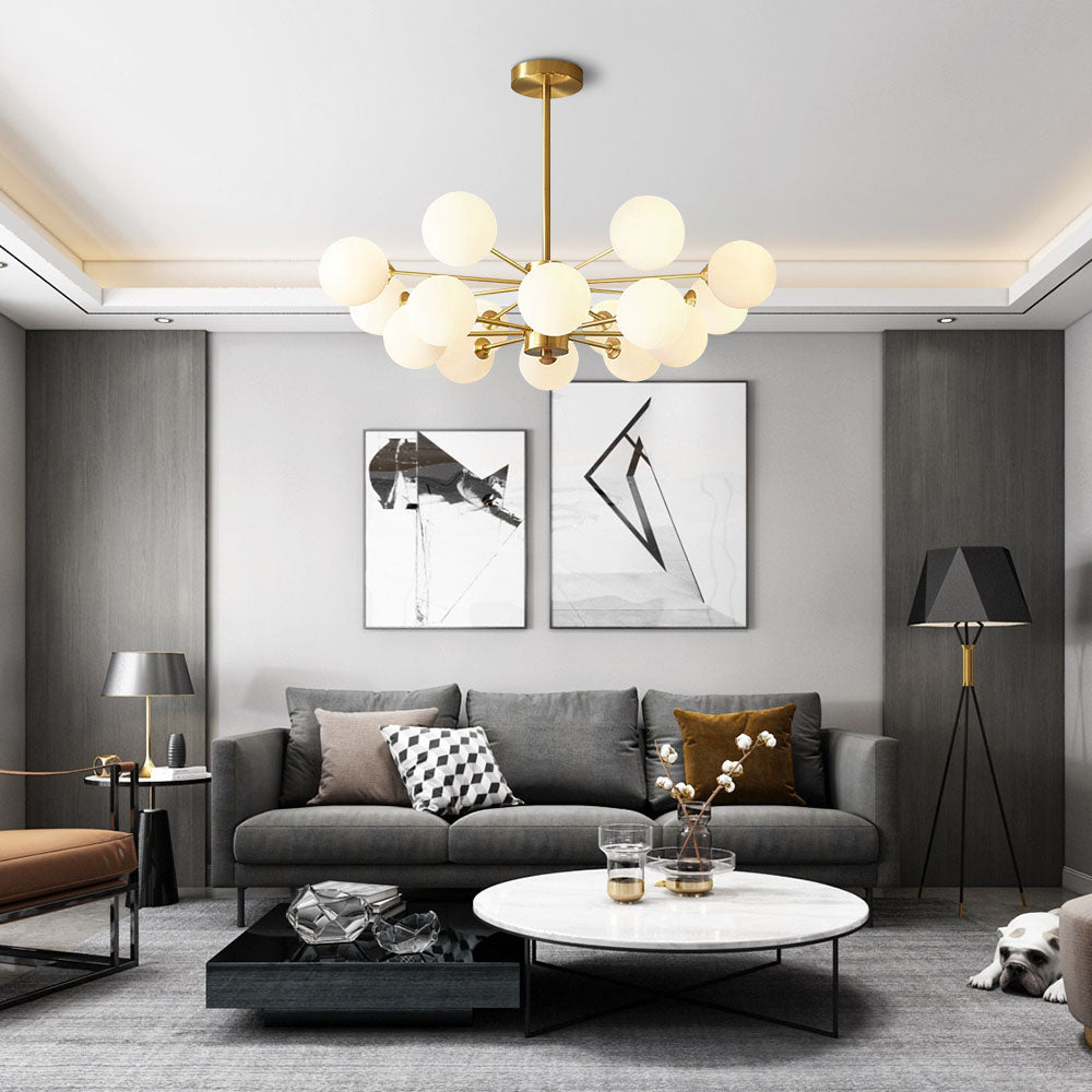 Lámpara Colgante Dorada De Latón