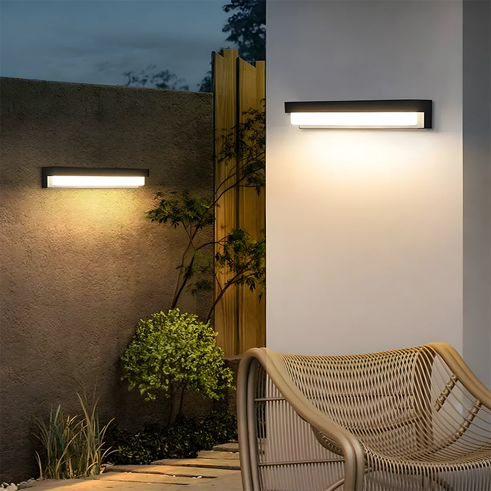 Aplique Solar Lineal LED Negro