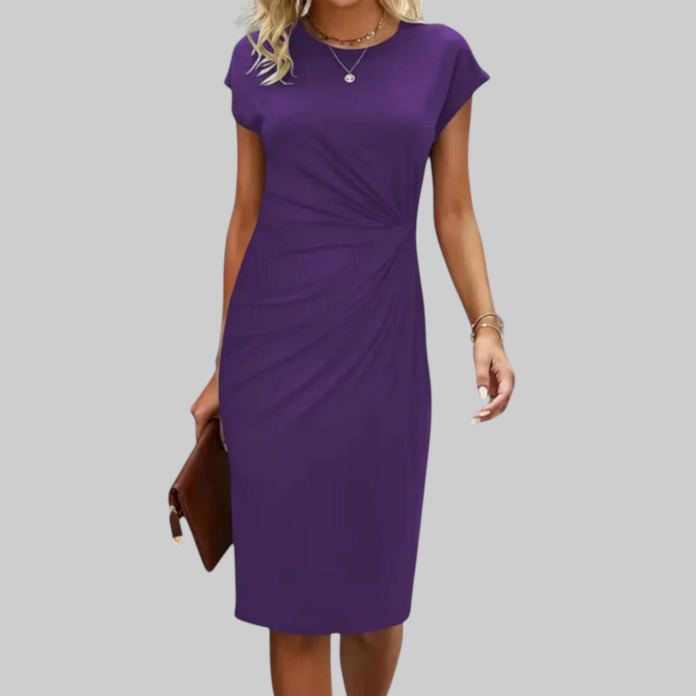 Mina – Vestido de Noche de Manga Corta