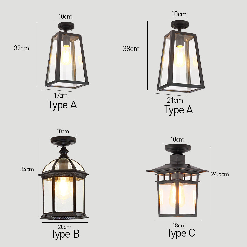 Lámparas Exteriores Vintage Negra IP65