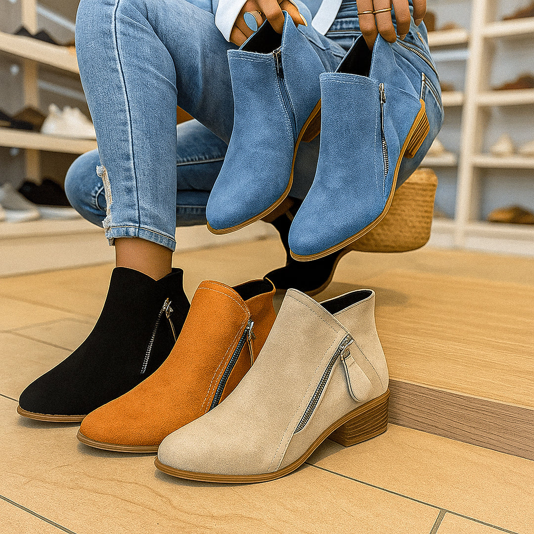 Fiora - Botas vintage de estilo clásico