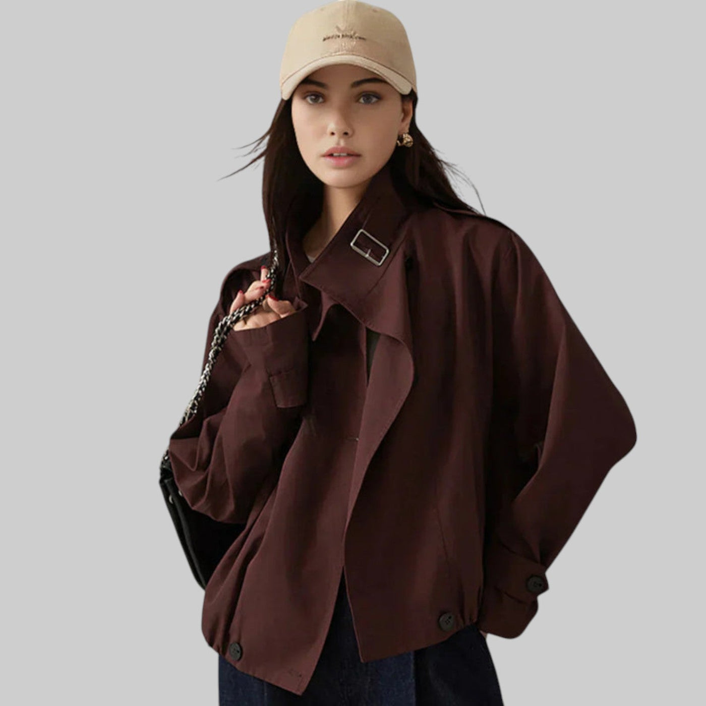 Chaqueta Corta Olivia Elegante: Diseño Sofisticado, Estilo Versátil para Mujer Moderna