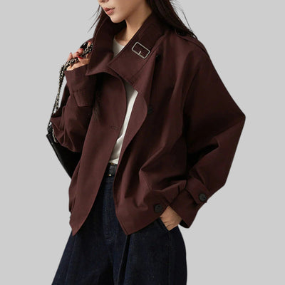 Chaqueta Corta Olivia Elegante: Diseño Sofisticado, Estilo Versátil para Mujer Moderna