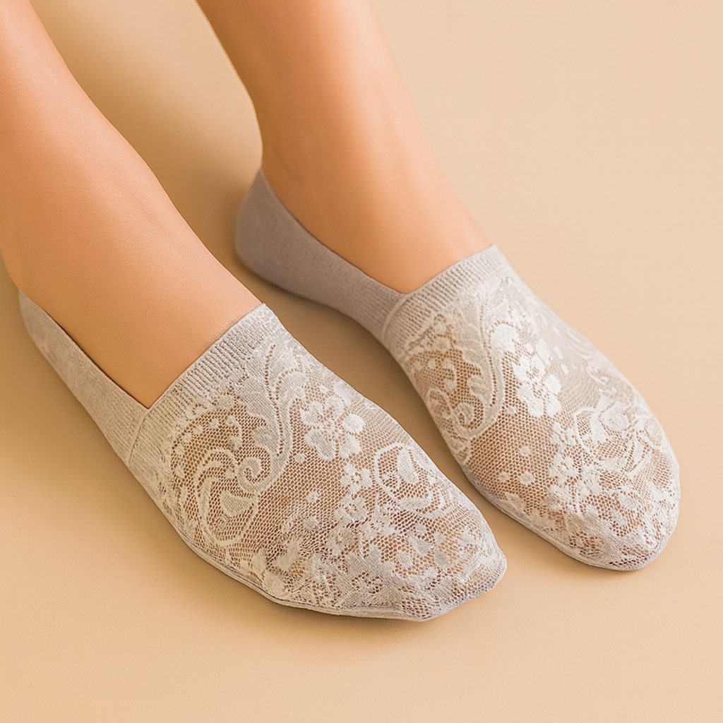 Élise – Pack de 5 Pares de Calcetines Invisibles de Encaje