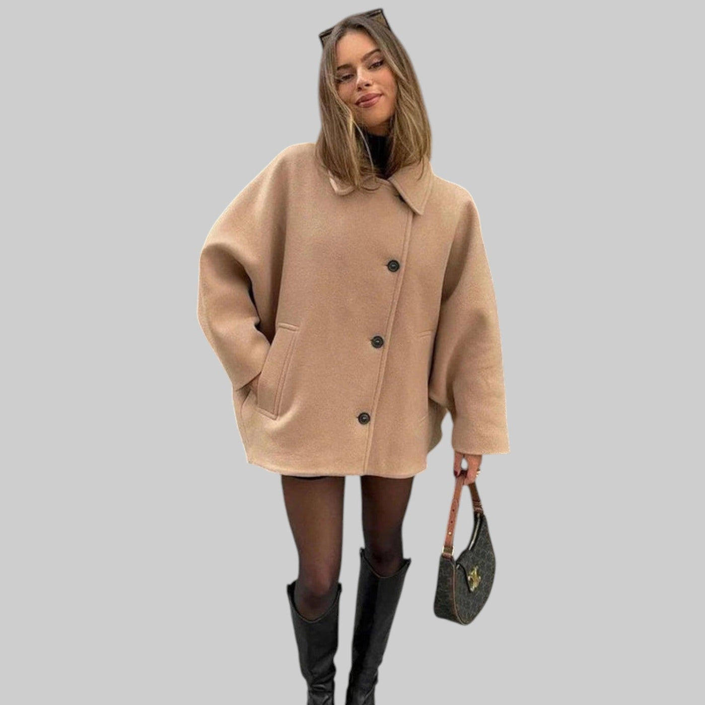 Abrigo de Lana Luna para Mujer: Cálido, Elegante y Estilo Oversize Único