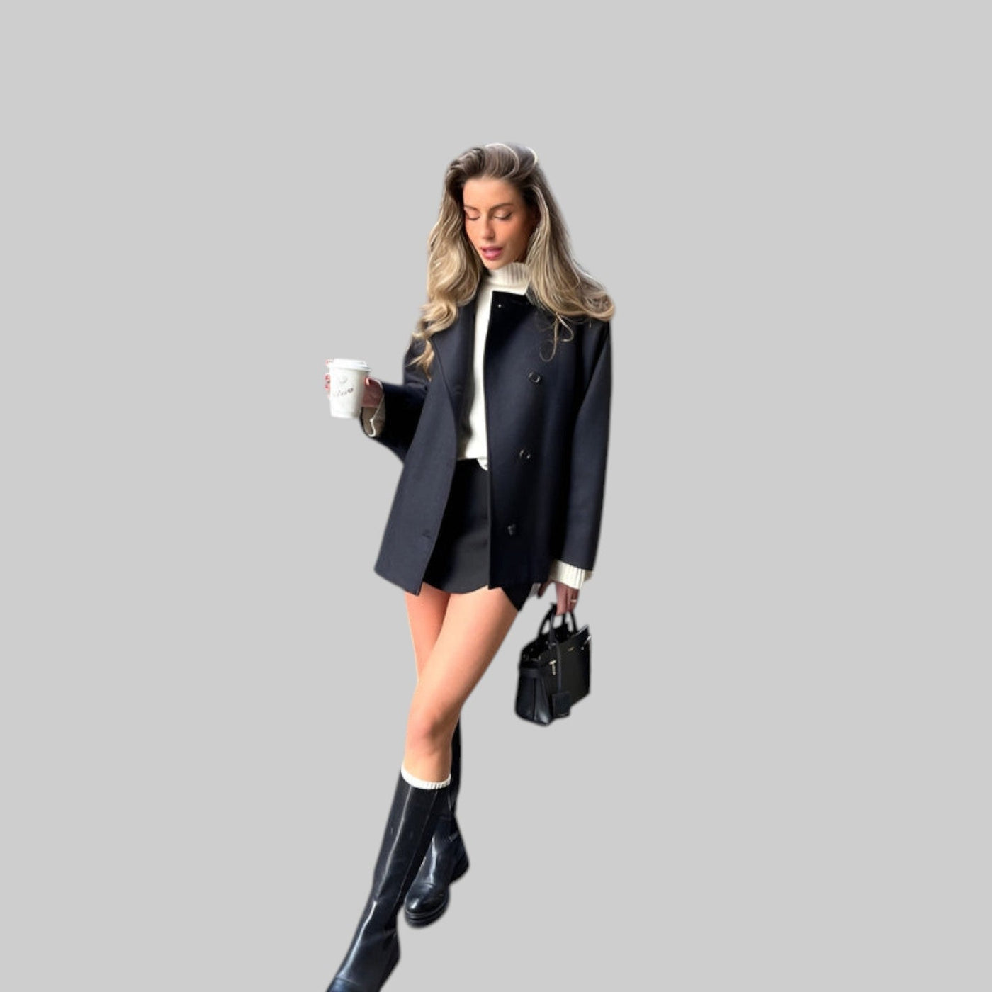 Abrigo de Lana Luna para Mujer: Cálido, Elegante y Estilo Oversize Único