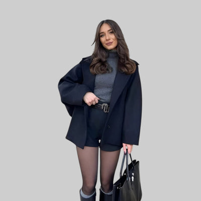 Abrigo de Lana Luna para Mujer: Cálido, Elegante y Estilo Oversize Único