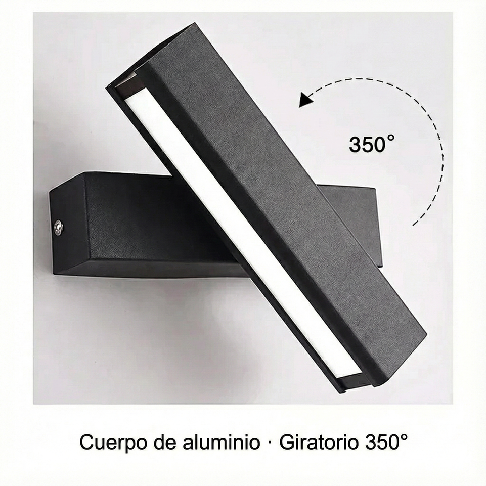 Luminaria de pared LED en acrílico