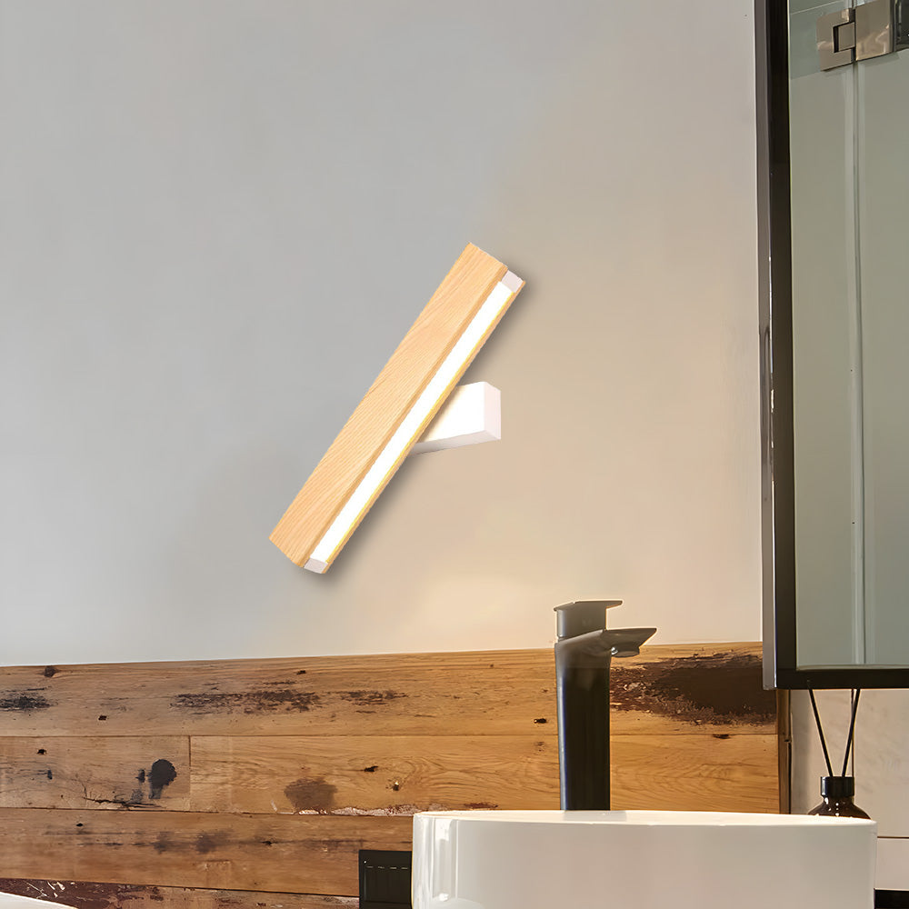 Aplique de pared giratorio de madera