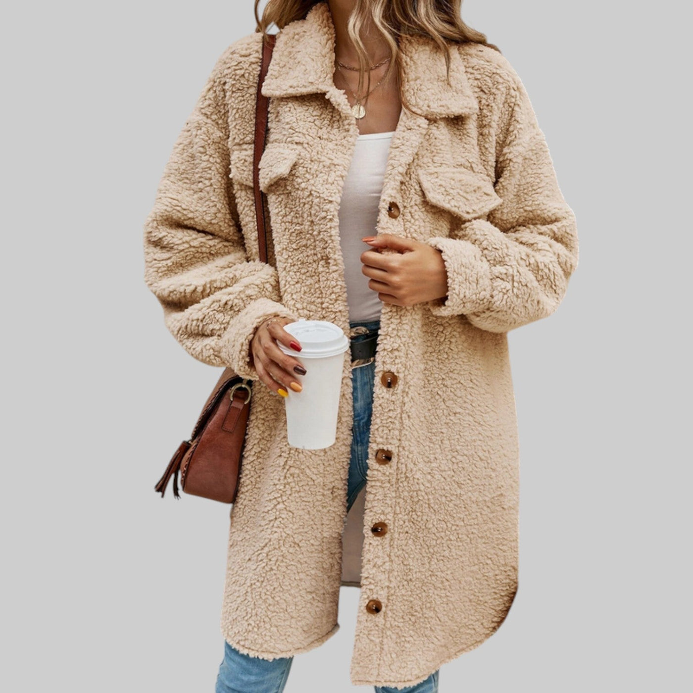 Abrigo Teddy Savannah para Mujer: Suave, Cálido y Elegante Invierno