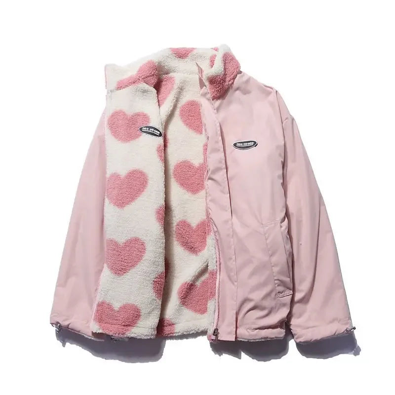 Chaqueta Reversible de Invierno con Forro Aterciopelado