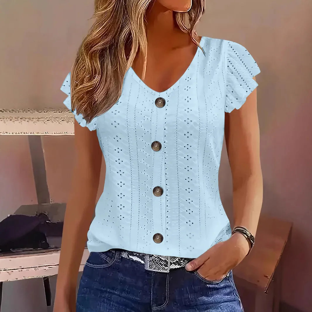 Julieta – Blusa con Botones de Estilo Femenino