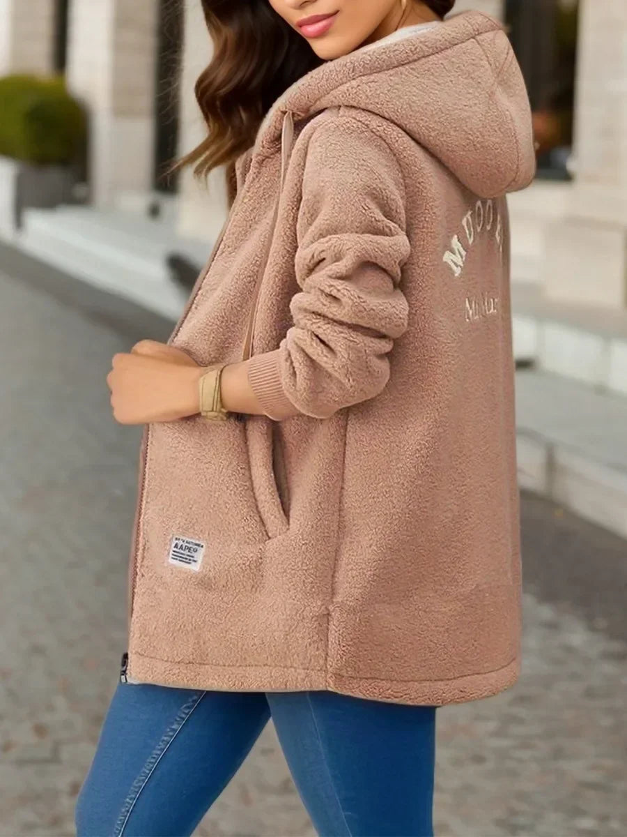 Abrigo Largo de Invierno con Capucha y Forro Suave