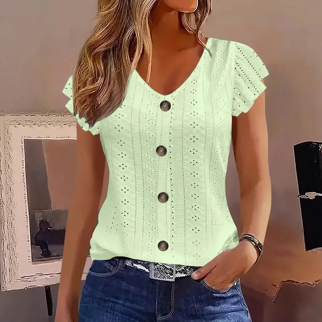 Julieta – Blusa con Botones de Estilo Femenino