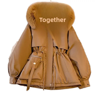 Parka de Invierno con Capucha y Forro Aterciopelado