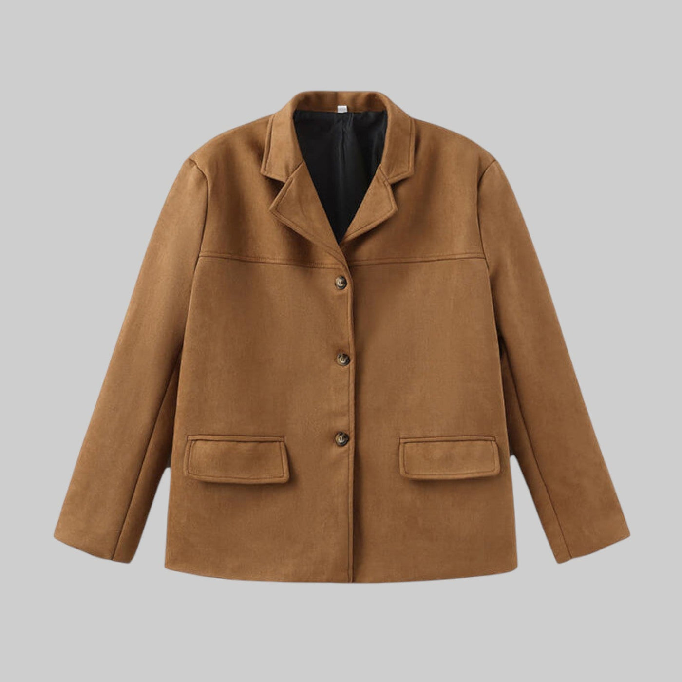Chaqueta Lily Mujer: Estilo Elegante Ante Sintético Corto para Otoño Casual