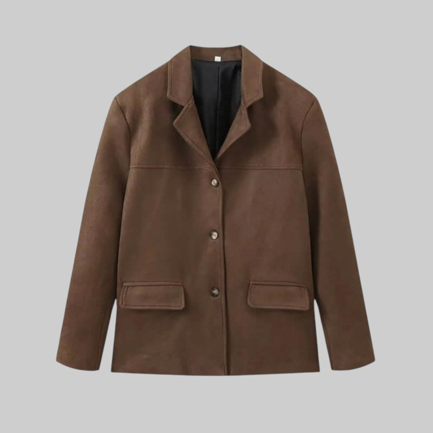 Chaqueta Lily Mujer: Estilo Elegante Ante Sintético Corto para Otoño Casual