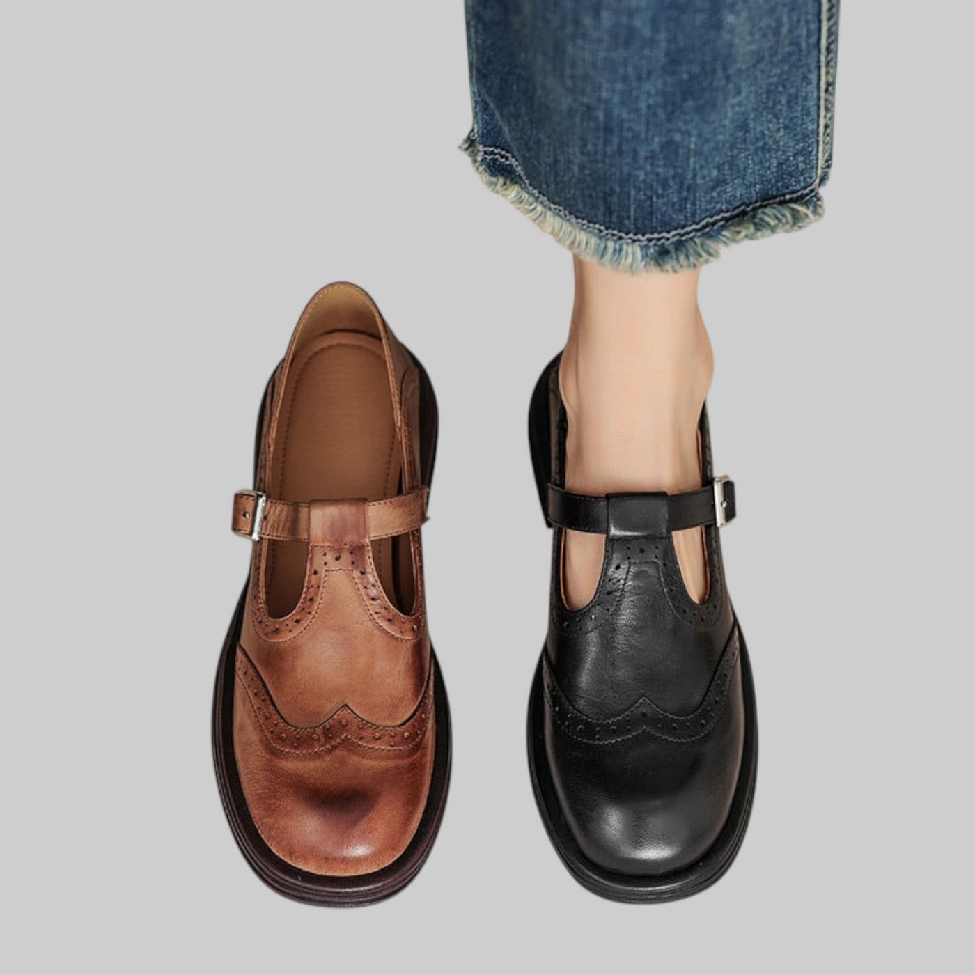 Verda - Elegantes zapatos de piel
