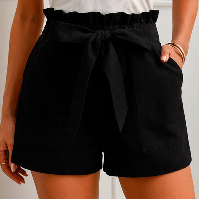 Adriana – Shorts de Cintura Alta con Lazo