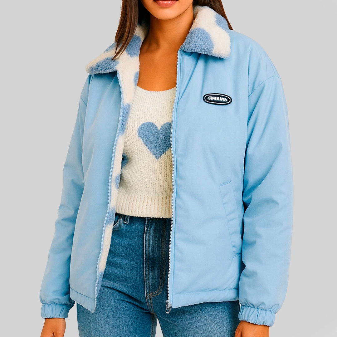 Chaqueta Reversible de Invierno con Forro Aterciopelado