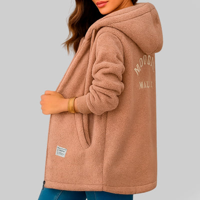Abrigo Largo de Invierno con Capucha y Forro Suave